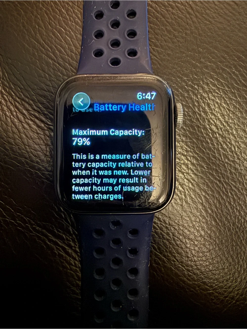 GPS Only Apple Watch Series 6 Nike 40MM Space Gray Aluminum M00X3LL/A